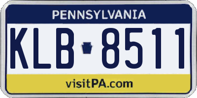 PA license plate KLB8511