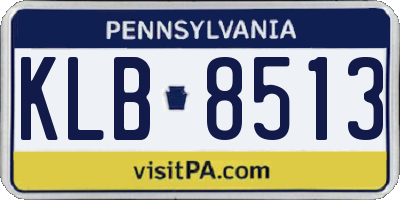 PA license plate KLB8513