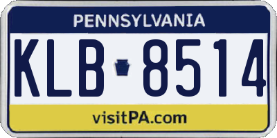PA license plate KLB8514