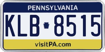 PA license plate KLB8515