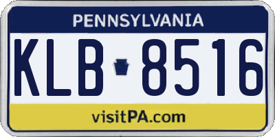 PA license plate KLB8516