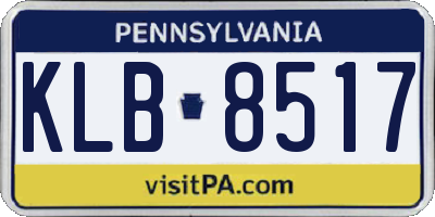 PA license plate KLB8517