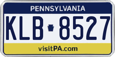 PA license plate KLB8527