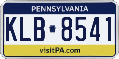 PA license plate KLB8541