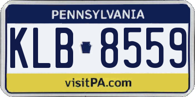 PA license plate KLB8559