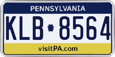 PA license plate KLB8564