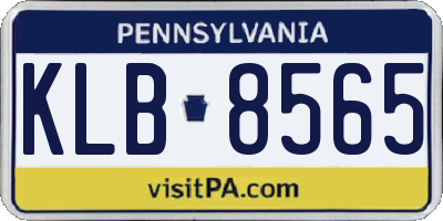 PA license plate KLB8565