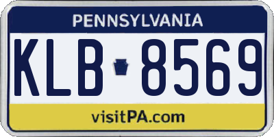PA license plate KLB8569