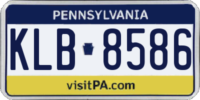 PA license plate KLB8586