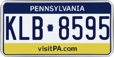PA license plate KLB8595
