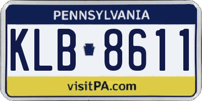 PA license plate KLB8611