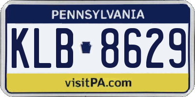 PA license plate KLB8629