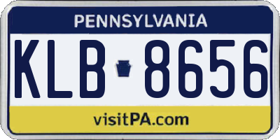 PA license plate KLB8656