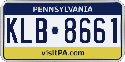PA license plate KLB8661
