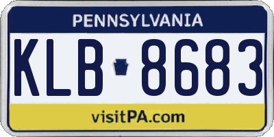 PA license plate KLB8683