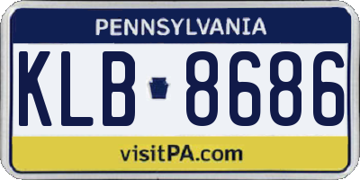 PA license plate KLB8686