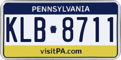 PA license plate KLB8711