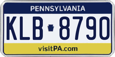 PA license plate KLB8790