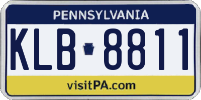 PA license plate KLB8811