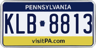 PA license plate KLB8813