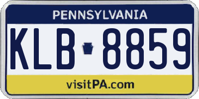 PA license plate KLB8859
