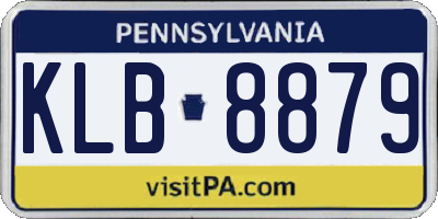 PA license plate KLB8879