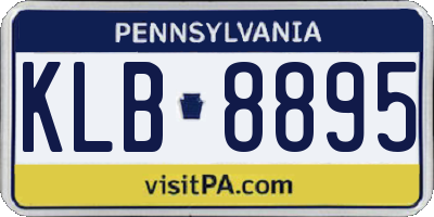 PA license plate KLB8895