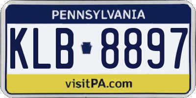 PA license plate KLB8897