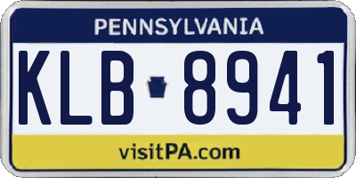 PA license plate KLB8941