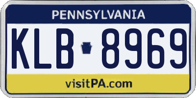 PA license plate KLB8969