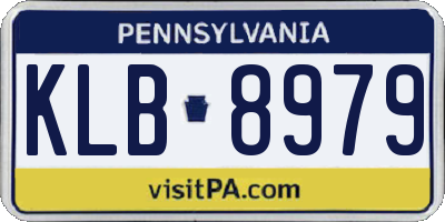 PA license plate KLB8979