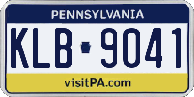 PA license plate KLB9041