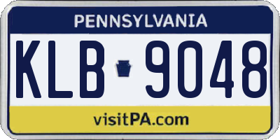 PA license plate KLB9048