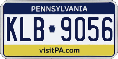 PA license plate KLB9056
