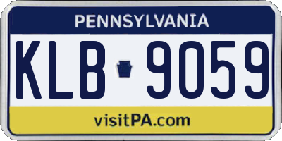 PA license plate KLB9059