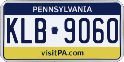 PA license plate KLB9060