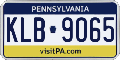 PA license plate KLB9065
