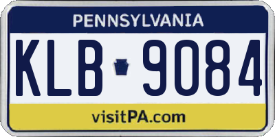 PA license plate KLB9084