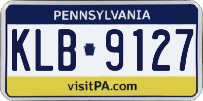 PA license plate KLB9127