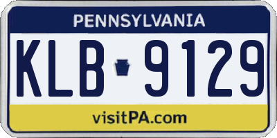 PA license plate KLB9129