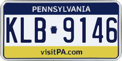 PA license plate KLB9146