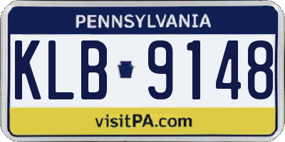PA license plate KLB9148