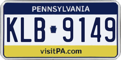 PA license plate KLB9149