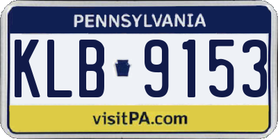 PA license plate KLB9153