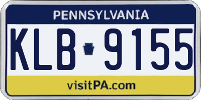 PA license plate KLB9155