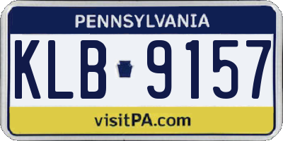 PA license plate KLB9157