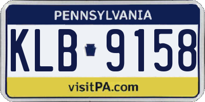 PA license plate KLB9158