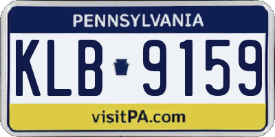 PA license plate KLB9159