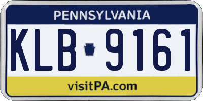 PA license plate KLB9161