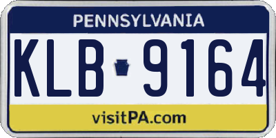PA license plate KLB9164
